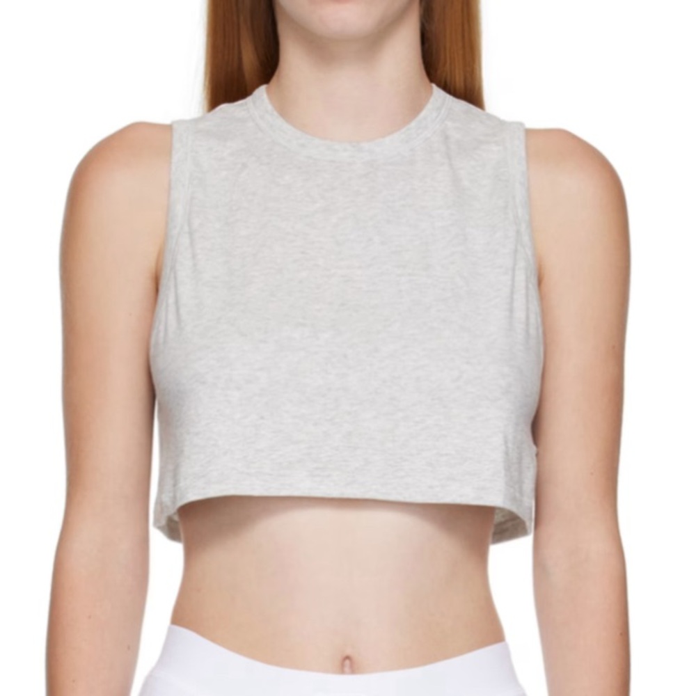 SKIMS gray boyfriend line crop top - size Medium - worn once.